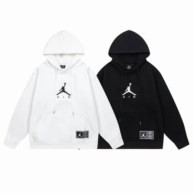 676#Aj flying man plus velvet sweater black and white M-Xxl DDD
