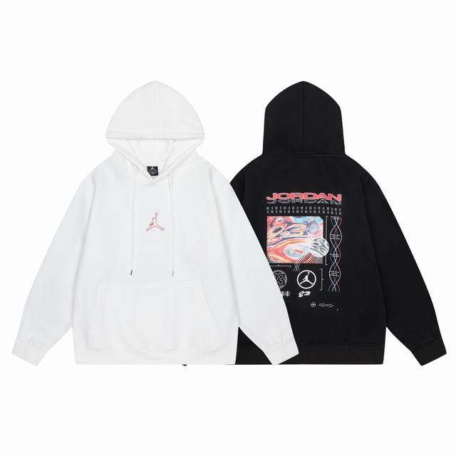 671#Aj flying man plus velvet sweater black and white M-Xxl DDD