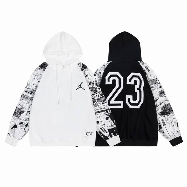 3011#Aj flying terry sweater black and white M-Xxl DDD