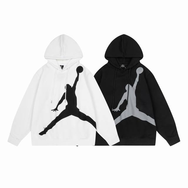 616#Aj flying man plus velvet sweater black and white M-Xxl DDD