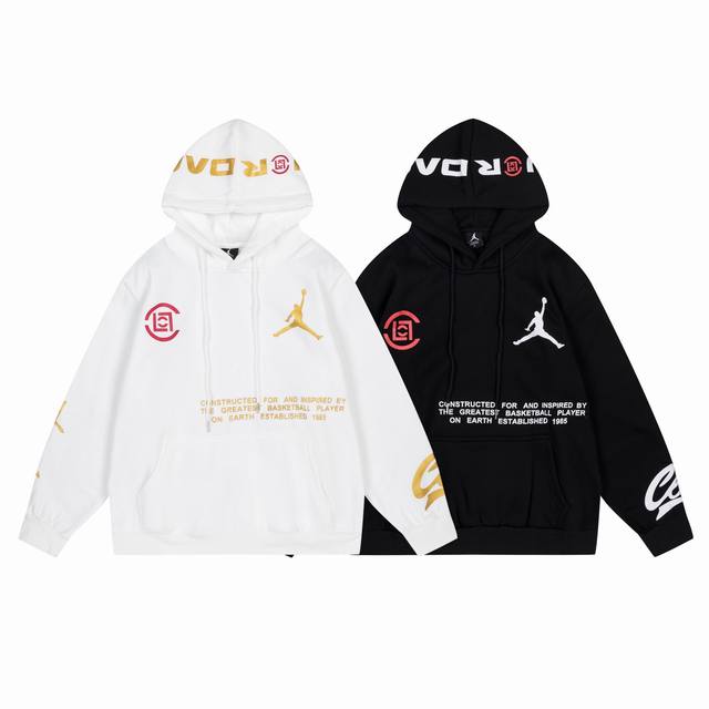 606#Aj flying man plus velvet sweater black and white M-Xxl DDD