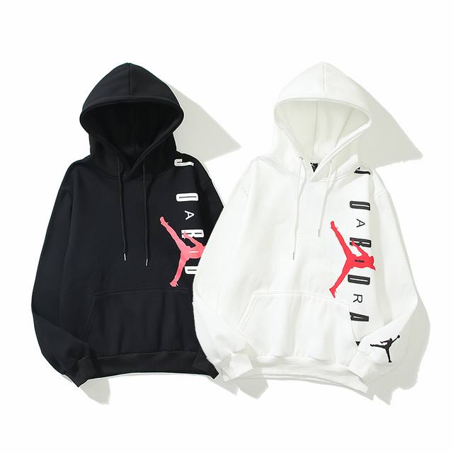 605#Aj flying man plus velvet sweater black and white M-Xxl DDD