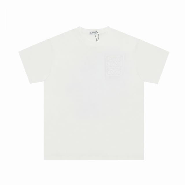 We27# Top OEM quality Loewe 25Ss classic embroidered T-shirt short sleeve No nee