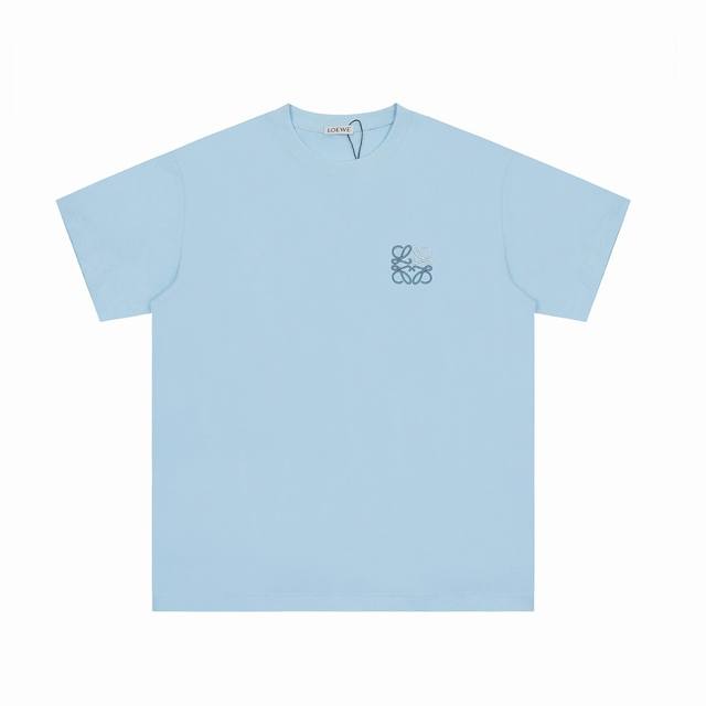 We25# Top OEM quality Loewe 25Ss classic embroidered T-shirt short sleeve No nee