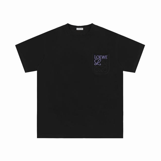 We17# Top OEM quality Loewe 24Ss classic chest pocket embroidered T-shirt short