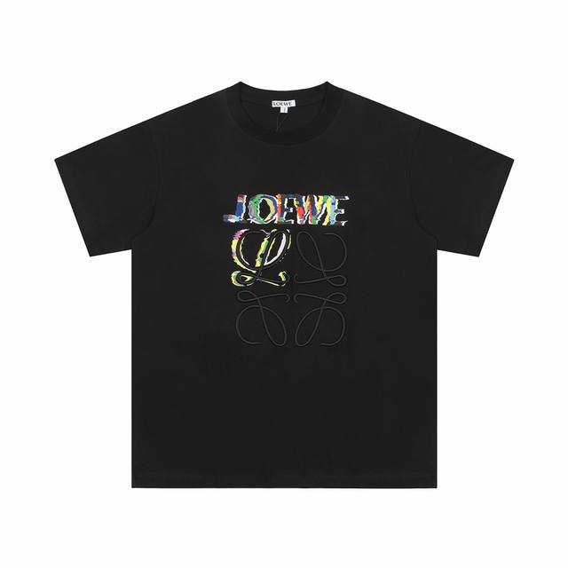 We14# Top OEM quality Loewe 25Ss colorful printed embroidered Logo short-sleeved