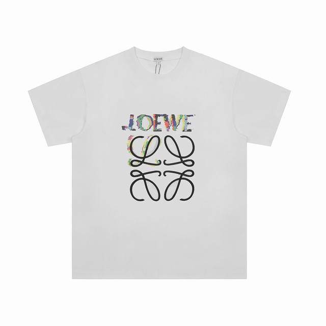 We14# Top OEM quality Loewe 25Ss colorful printed embroidered Logo short-sleeved