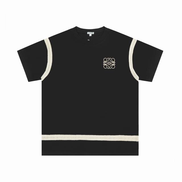 We06# Top OEM quality Loewe 25Ss classic embroidered T-shirt short sleeve No nee