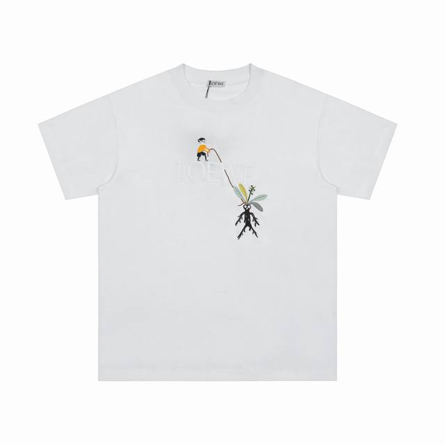 We04# Top OEM quality Loewe 25Ss kids embroidered Logo short-sleeved T-shirt No