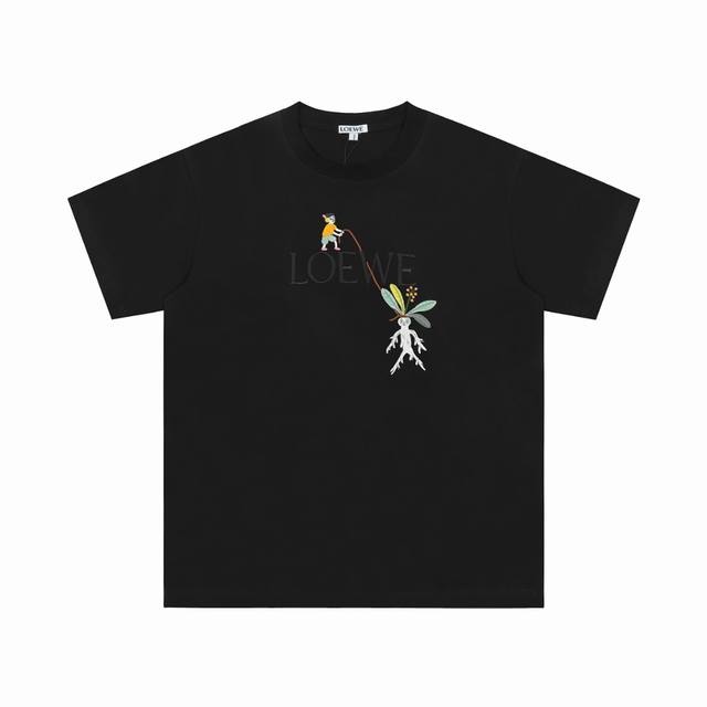 We04# Top OEM quality Loewe 25Ss kids embroidered Logo short-sleeved T-shirt No