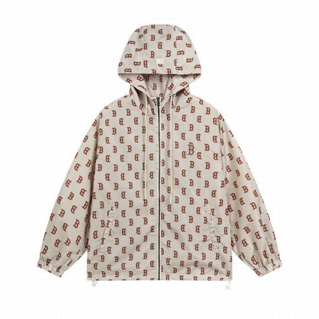 V827# Mlb official men and women couple hooded old flower sports jacket casual c