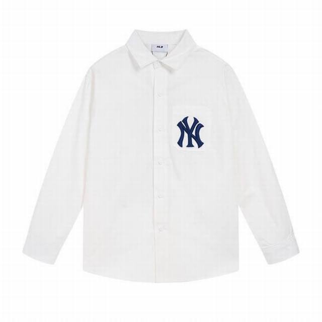 V816# Mlb official men and women couple old flower shirt embroidered large logo