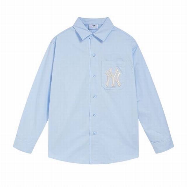 V816# Mlb official men and women couple old flower shirt embroidered large logo