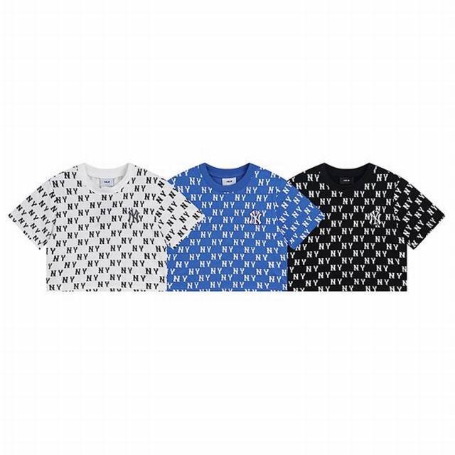D231# Mlb official women's full-printed old flower short T-shirt loose embroider