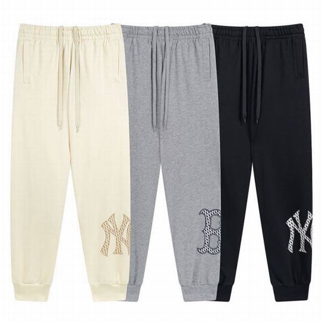 V822# Mlb official men and women couple offset printing flower ankle sports trou