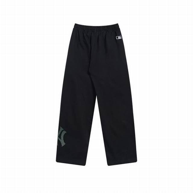 V811# Mlb official men and women couple old flower print Logo sports trousers fa