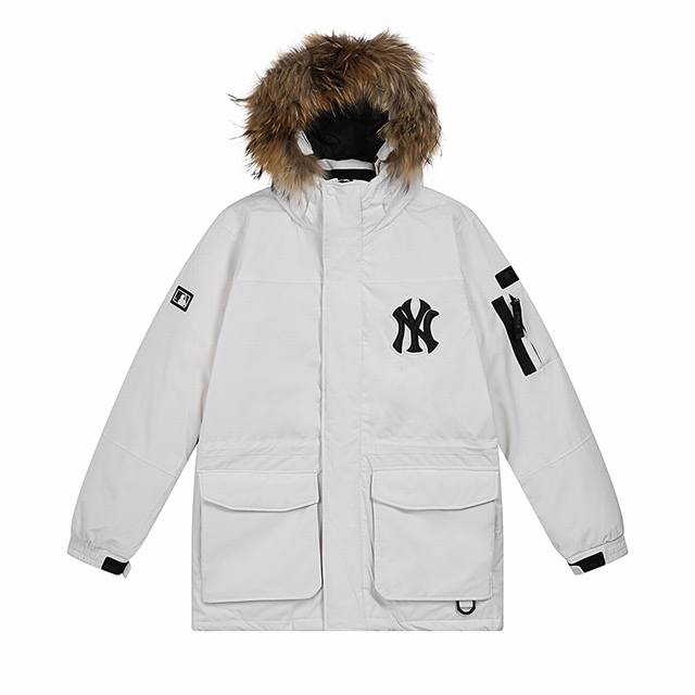 Style No. 906 High quality Mlb official men and women couples mid-length goose