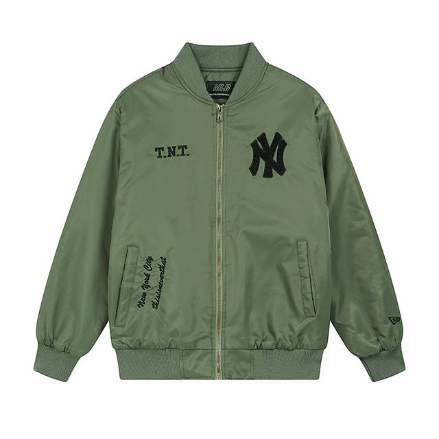 9903# Mlb official Yankees men's and women's baseball uniform quilted slim jacke