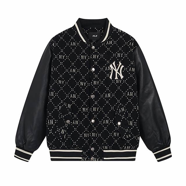 9902# Mlb official men and women couple diamond old flower jacket coat wool fash