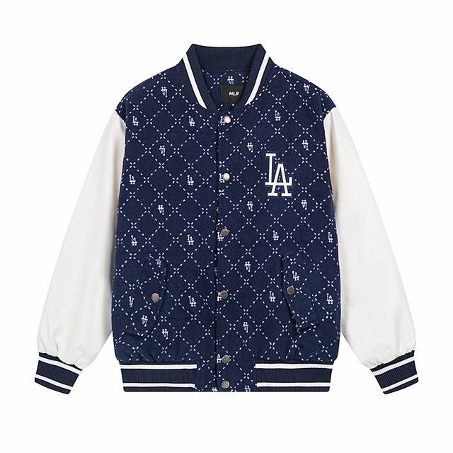 9902# Mlb official men and women couple diamond old flower jacket coat wool fash