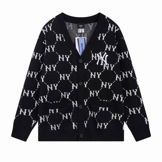1103# Mlb official men's and women's knitted sweaters retro old flower cardigan