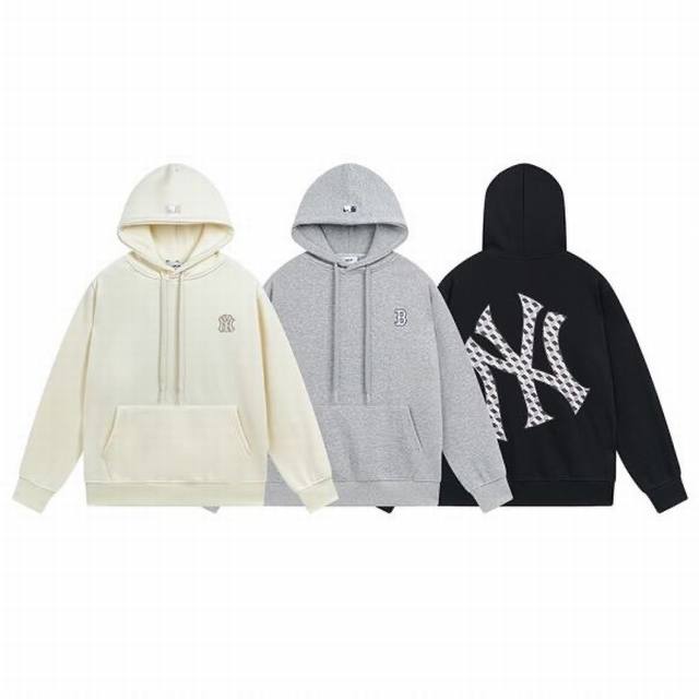 V834# Mlb official men and women couple geometric old flower hooded sweatshirt f