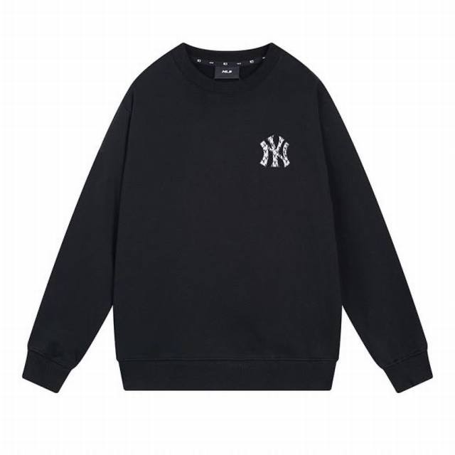 V831 Mlb official men and women couple round neck sweatshirt retro old flower pu