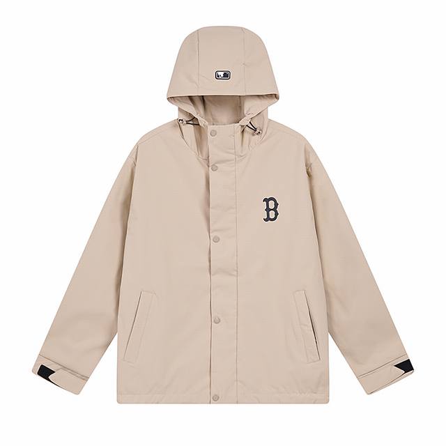 9906# Mlb official unisex large logo jacket hooded jacket for couples Wjb03 Fabr