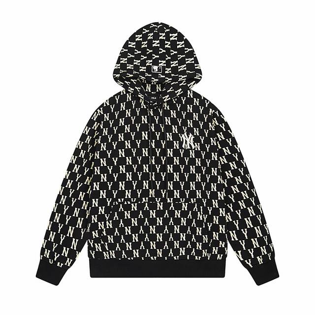 V929# Mlb official men and women retro old flower pullover hoodie casual loose s