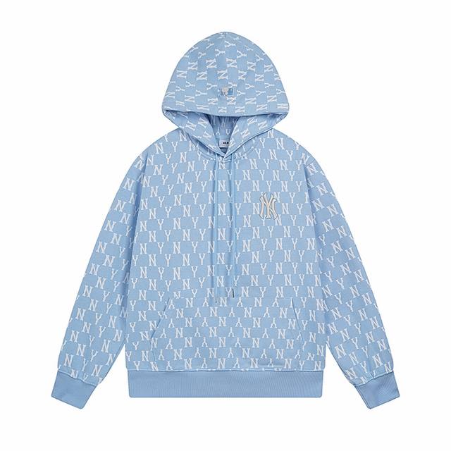 V929# Mlb official men and women retro old flower pullover hoodie casual loose s