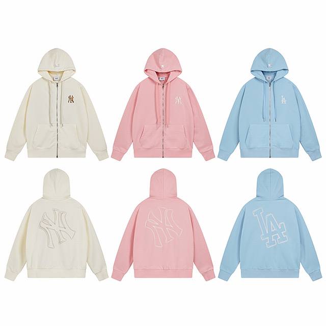 927# Mlb official men's and women's classic team logo sports zipper hooded livel
