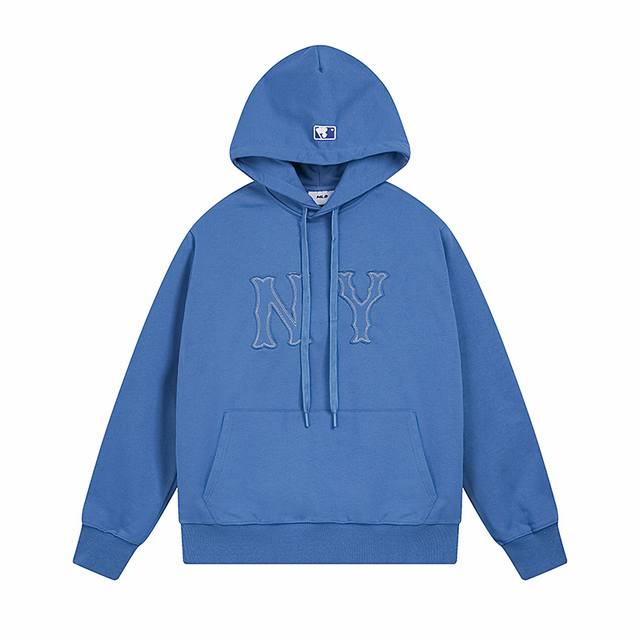 V922# Mlb official men and women couple three-dimensional Logo big pocket hooded