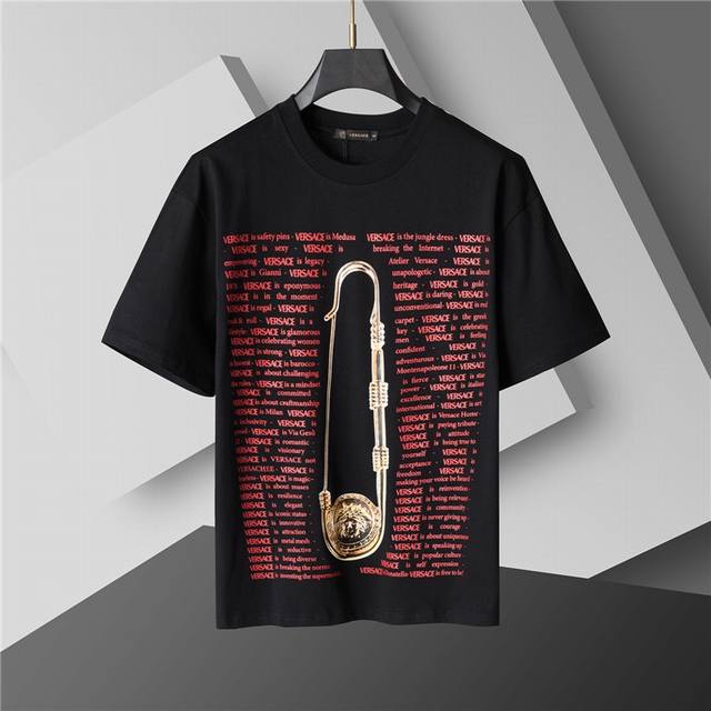 Style number: A24# 2025 Spring and Summer new T-shirt. Men's round neck classic