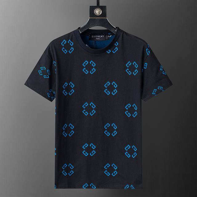 Style number: 8192# 2025 spring and summer new men's T-shirt, two-color fabric,