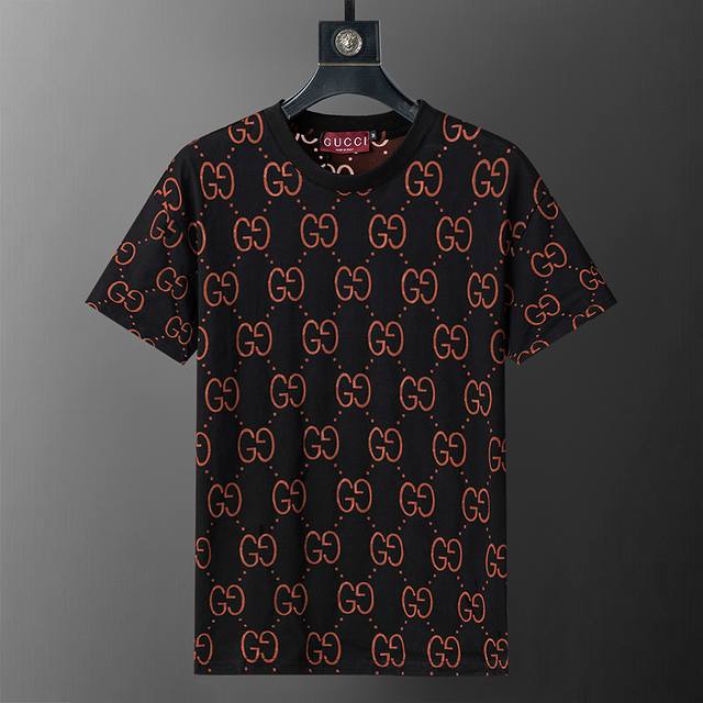 Style number: 8191# 2025 spring and summer new men's T-shirt, two-color fabric,