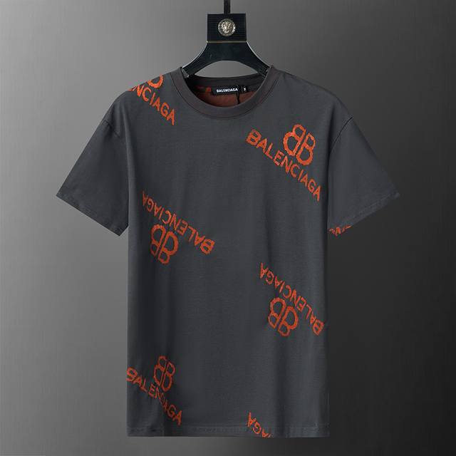 Style number: 8185# 2025 spring and summer new men's T-shirt, two-color fabric,