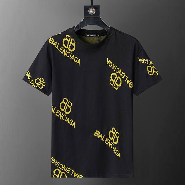 Style number: 8184# 2025 spring and summer new men's T-shirt, two-color fabric,
