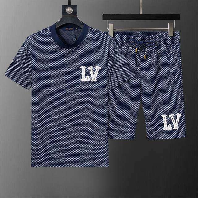 Style number: 8176# 2025 spring and summer new men's casual short-sleeved suit,