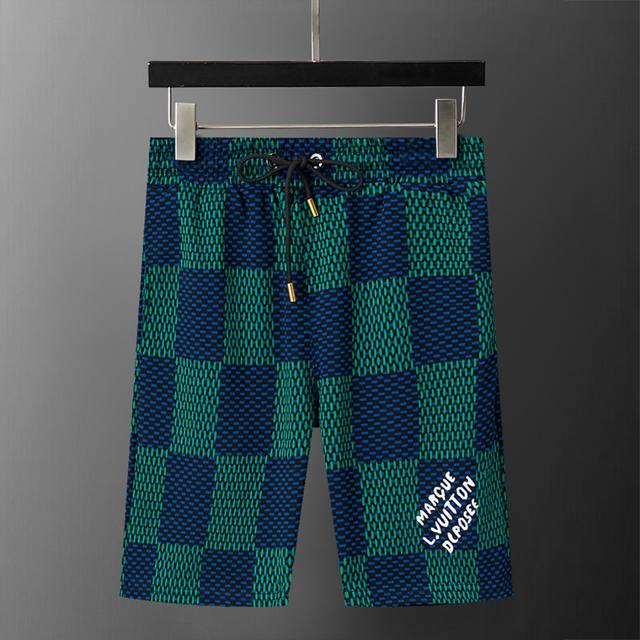 Style number: 8237# 2025 spring and summer new men's casual shorts, large chess