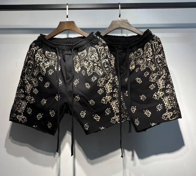 999. Restocked high quality 360g terry cotton cashew flower Amiri shorts SML Xl