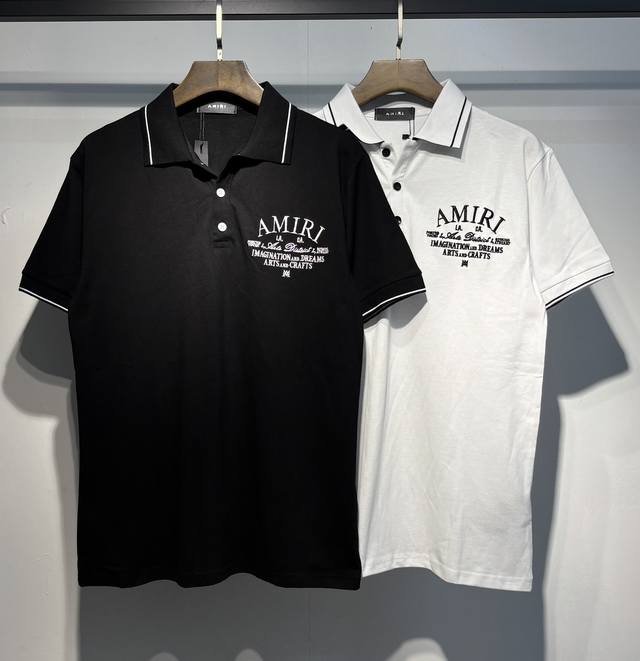 5129 New Amiri Embroidery Polo Collar Shirt SML Xl DDD