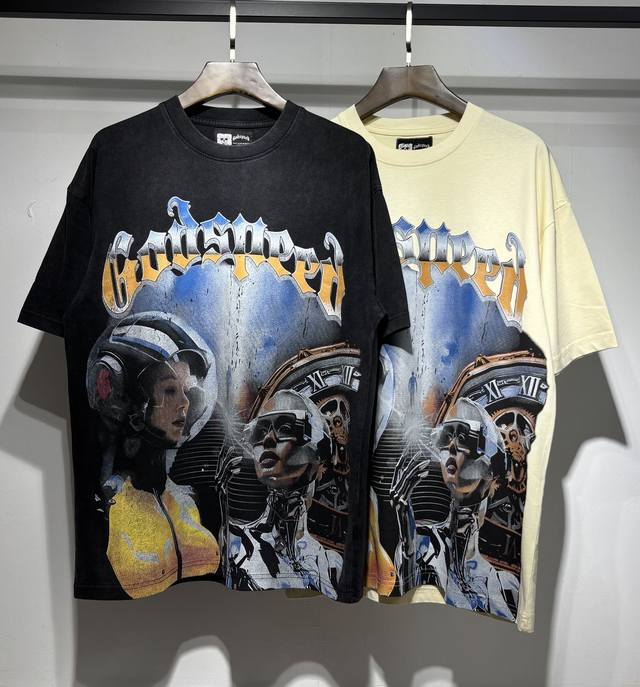 533 Washed Black Godspeed Short Sleeve SM L Xl DDD