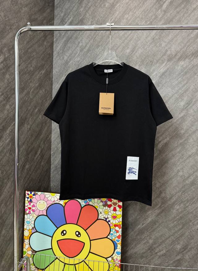 Style No. G161 Burberry patch letter war horse round neck short sleeves Burberr