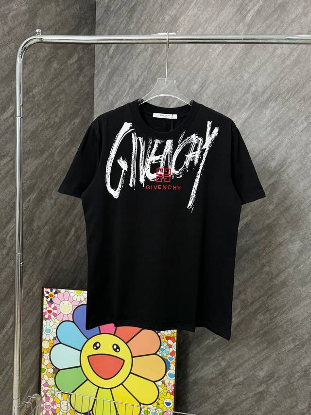 Style No. G108 Givenchy letter print red label embroidery round neck short slee