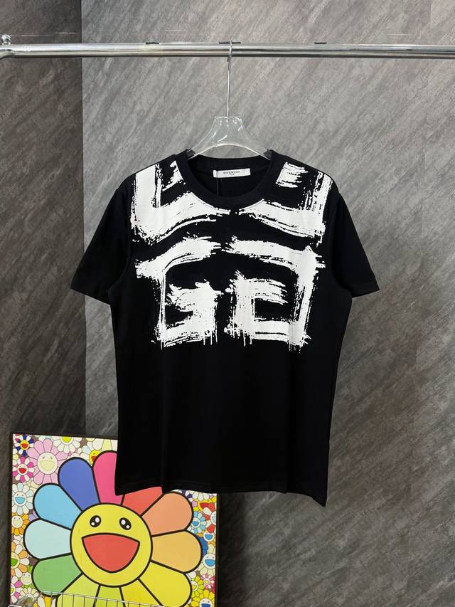 Style No. G94 Givenchy hand-painted graffiti with a large logo on the chest, ro