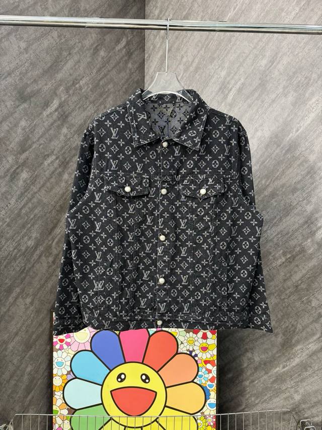 Style No. G23 Lv full print jacquard classic denim jacket Louisvuitton counter