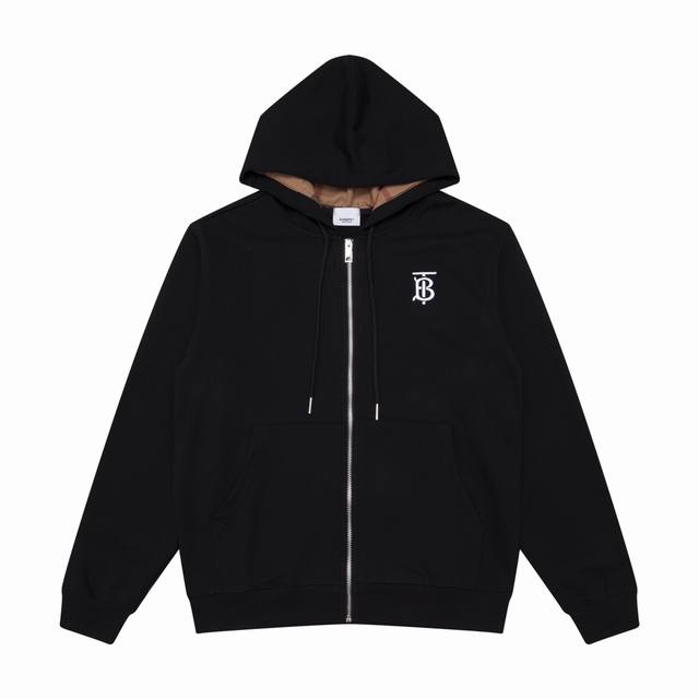 white background Style number W813 Burberry plaid hat embroidered hooded jacket