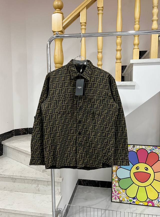 Style No. W807 Fendi full print jacquard denim jacket Fendi counter synchronize