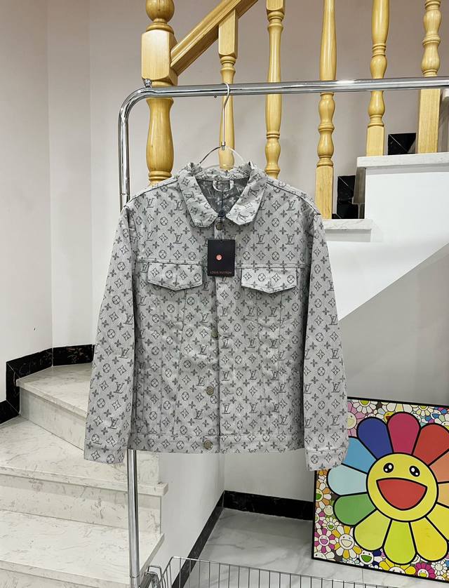 Style No. W802 Lv Louis Vuitton full print jacquard denim jacket Louisvuitton c