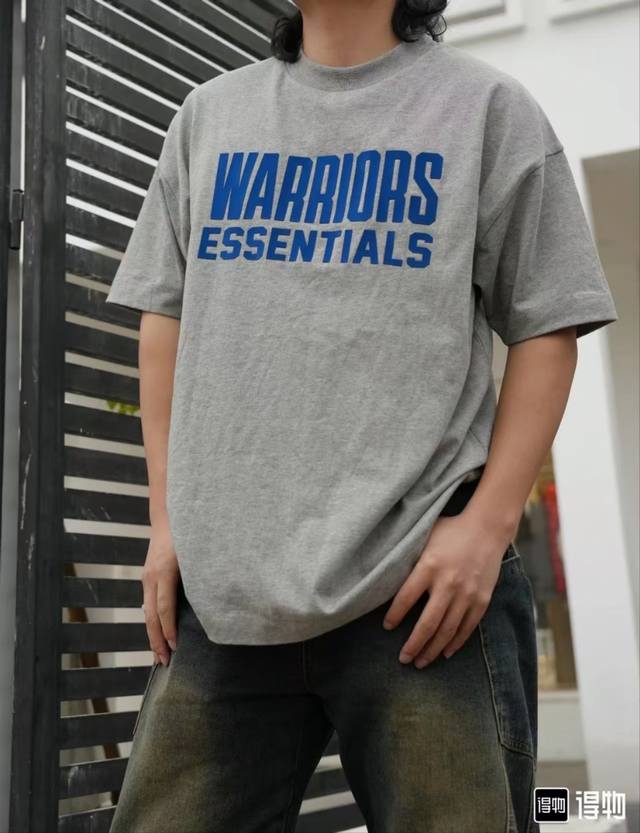 Fog-563# Fear Of God Essentials x NBA joint Golden State Warriors letter print r